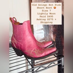 Old Gringo Vibrant Pink Ankle Booties